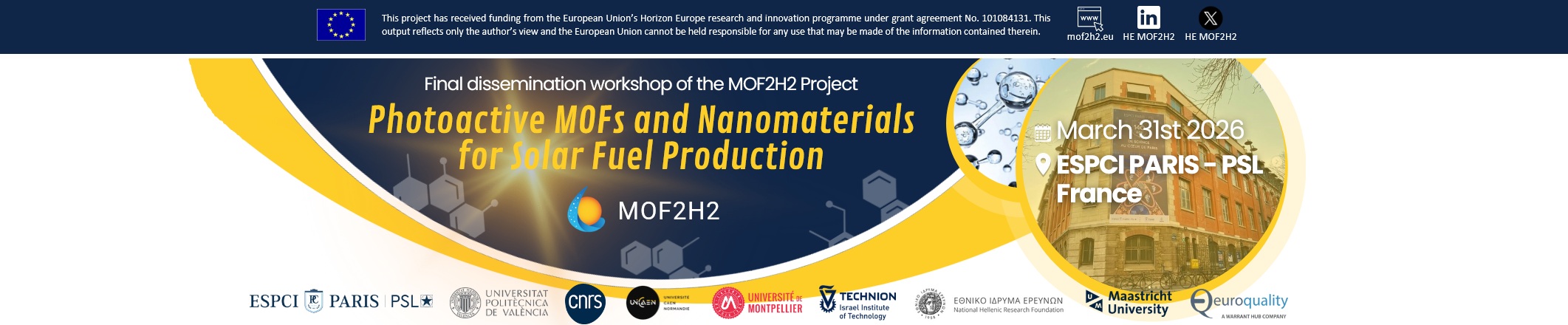 Final dissemination workshop of the MOF2H2 Project>